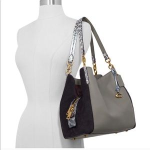NWT COACH Dalton 31 Colorblock Bag w/ snakeskin